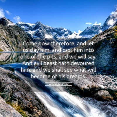 Picture 05 - Genesis 37:20 ASV - Come now therefore, and let us slay him, and cast - Bible Verse Picture