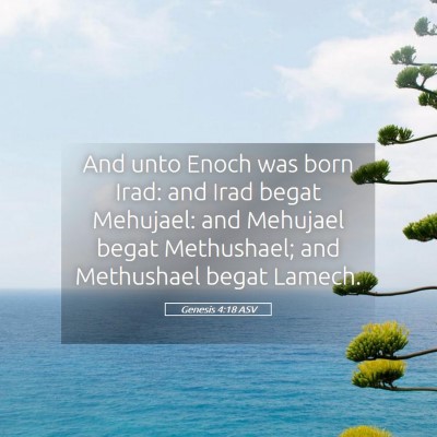 Picture 05 - Genesis 4:18 ASV - And unto Enoch was born Irad: and Irad begat - Bible Verse Picture