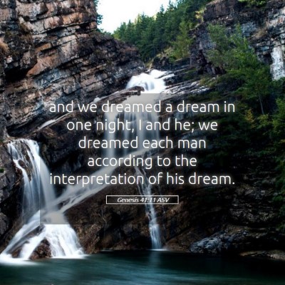 Picture 05 - Genesis 41:11 ASV - and we dreamed a dream in one night, I and he; we - Bible Verse Picture