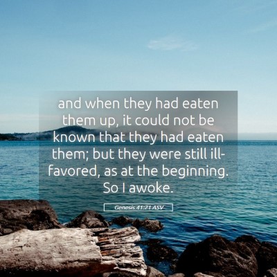Picture 05 - Genesis 41:21 ASV - and when they had eaten them up, it could not be - Bible Verse Picture