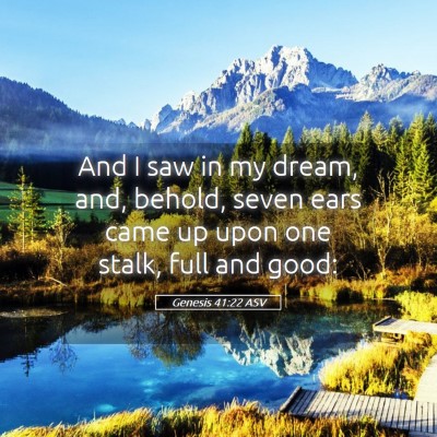 Picture 05 - Genesis 41:22 ASV - And I saw in my dream, and, behold, seven ears - Bible Verse Picture
