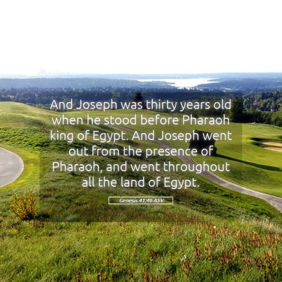 Picture 05 - Genesis 41:46 ASV - And Joseph was thirty years old when he stood - Bible Verse Picture