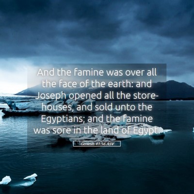 Picture 05 - Genesis 41:56 ASV - And the famine was over all the face of the - Bible Verse Picture