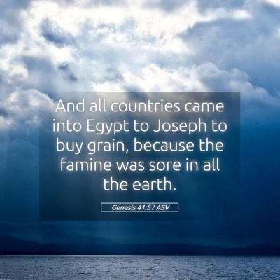 Picture 05 - Genesis 41:57 ASV - And all countries came into Egypt to Joseph to - Bible Verse Picture