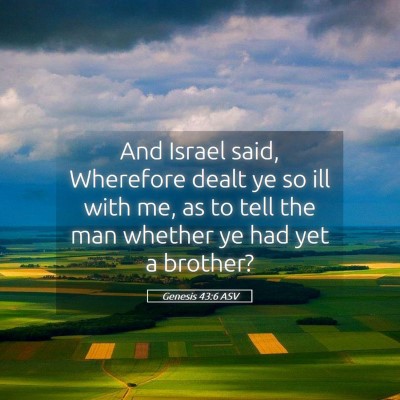Picture 05 - Genesis 43:6 ASV - And Israel said, Wherefore dealt ye so ill with - Bible Verse Picture