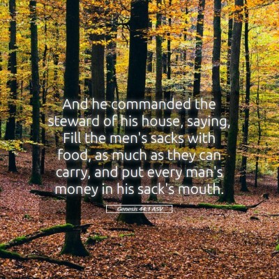 Picture 05 - Genesis 44:1 ASV - And he commanded the steward of his house, - Bible Verse Picture