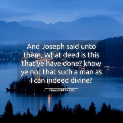 Picture 05 - Genesis 44:15 ASV - And Joseph said unto them, What deed is this that - Bible Verse Picture