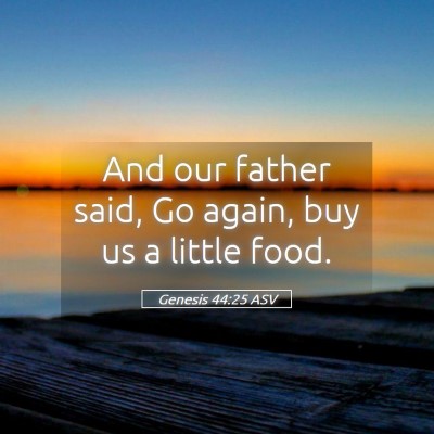 Picture 05 - Genesis 44:25 ASV - And our father said, Go again, buy us a little - Bible Verse Picture