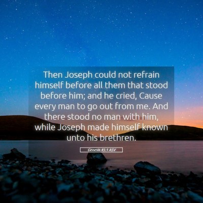 Picture 05 - Genesis 45:1 ASV - Then Joseph could not refrain himself before all - Bible Verse Picture