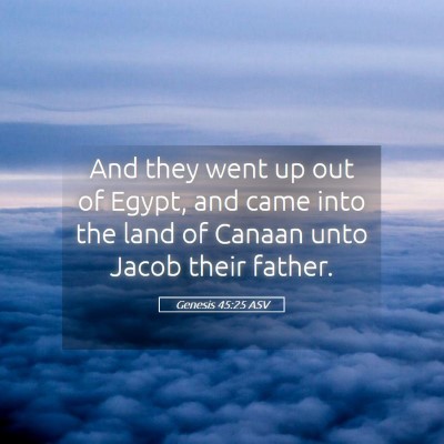 Picture 05 - Genesis 45:25 ASV - And they went up out of Egypt, and came into the - Bible Verse Picture