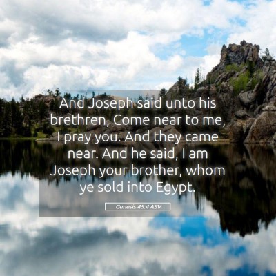 Picture 05 - Genesis 45:4 ASV - And Joseph said unto his brethren, Come near to - Bible Verse Picture