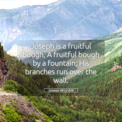 Picture 05 - Genesis 49:22 ASV - Joseph is a fruitful bough, A fruitful bough by a - Bible Verse Picture