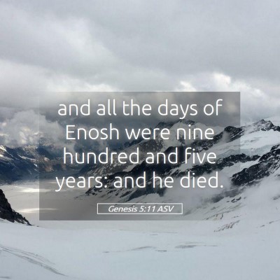 Picture 05 - Genesis 5:11 ASV - and all the days of Enosh were nine hundred and - Bible Verse Picture
