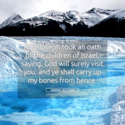 Picture 05 - Genesis 50:25 ASV - And Joseph took an oath of the children of - Bible Verse Picture