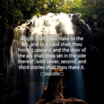 Picture 05 - Genesis 6:16 ASV - A light shalt thou make to the ark, and to a - Bible Verse Picture