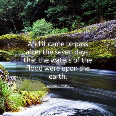Picture 05 - Genesis 7:10 ASV - And it came to pass after the seven days, that - Bible Verse Picture