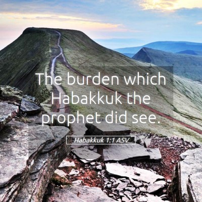 Picture 05 - Habakkuk 1:1 ASV - The burden which Habakkuk the prophet did - Bible Verse Picture