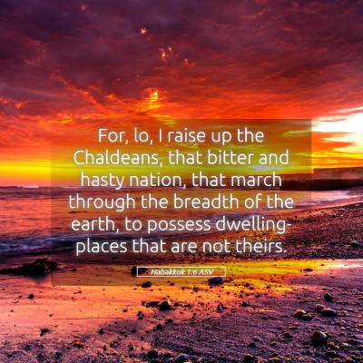 Picture 05 - Habakkuk 1:6 ASV - For, lo, I raise up the Chaldeans, that bitter - Bible Verse Picture