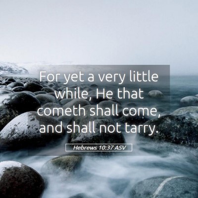 Picture 05 - Hebrews 10:37 ASV - For yet a very little while, He that cometh shall - Bible Verse Picture