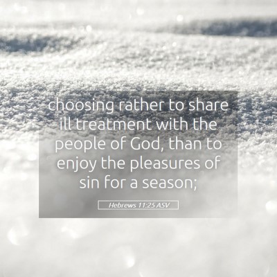 Picture 05 - Hebrews 11:25 ASV - choosing rather to share ill treatment with the - Bible Verse Picture
