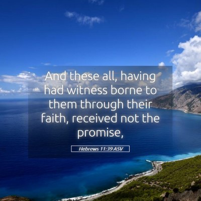 Picture 05 - Hebrews 11:39 ASV - And these all, having had witness borne to them - Bible Verse Picture