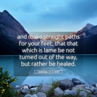 Picture 05 - Hebrews 12:13 ASV - and make straight paths for your feet, that that - Bible Verse Picture