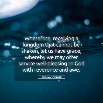 Picture 05 - Hebrews 12:28 ASV - Wherefore, receiving a kingdom that cannot be - Bible Verse Picture