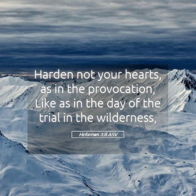 Picture 05 - Hebrews 3:8 ASV - Harden not your hearts, as in the provocation, - Bible Verse Picture