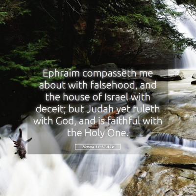 Picture 05 - Hosea 11:12 ASV - Ephraim compasseth me about with falsehood, and - Bible Verse Picture