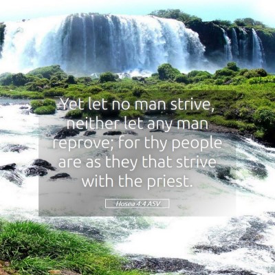 Picture 05 - Hosea 4:4 ASV - Yet let no man strive, neither let any man - Bible Verse Picture