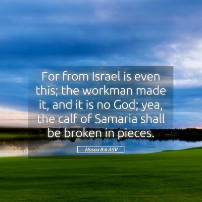 Picture 05 - Hosea 8:6 ASV - For from Israel is even this; the workman made - Bible Verse Picture