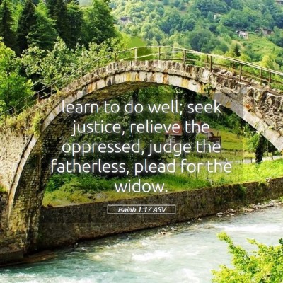 Picture 05 - Isaiah 1:17 ASV - learn to do well; seek justice, relieve the - Bible Verse Picture