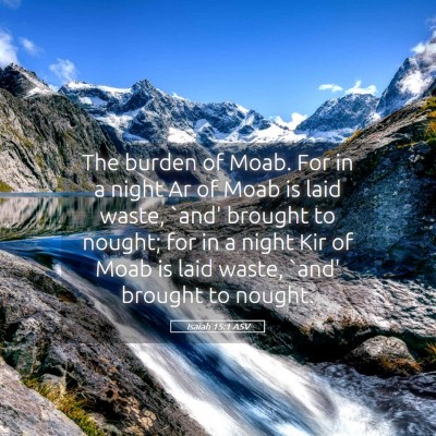 Picture 05 - Isaiah 15:1 ASV - The burden of Moab. For in a night Ar of Moab is - Bible Verse Picture