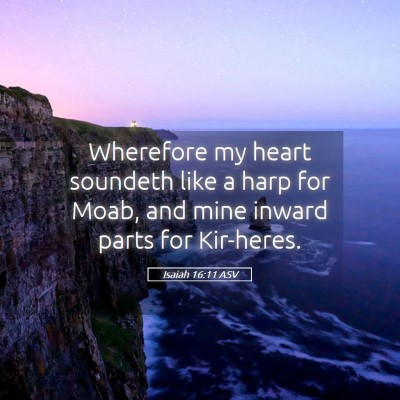 Picture 05 - Isaiah 16:11 ASV - Wherefore my heart soundeth like a harp for Moab, - Bible Verse Picture
