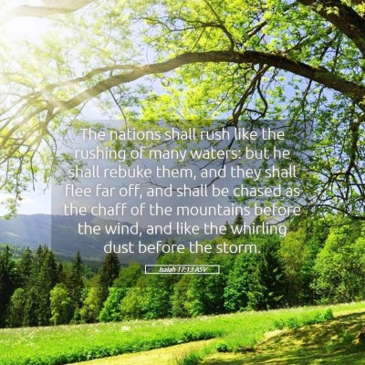 Picture 05 - Isaiah 17:13 ASV - The nations shall rush like the rushing of many - Bible Verse Picture