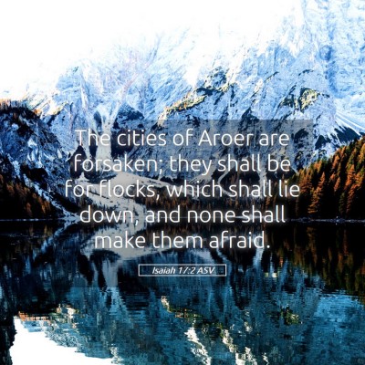 Picture 05 - Isaiah 17:2 ASV - The cities of Aroer are forsaken; they shall be - Bible Verse Picture