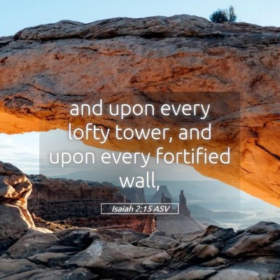 Picture 05 - Isaiah 2:15 ASV - and upon every lofty tower, and upon every - Bible Verse Picture