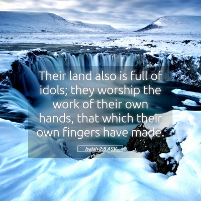 Picture 05 - Isaiah 2:8 ASV - Their land also is full of idols; they worship - Bible Verse Picture