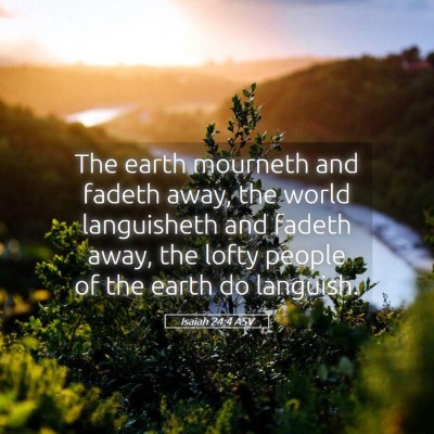Picture 05 - Isaiah 24:4 ASV - The earth mourneth and fadeth away, the world - Bible Verse Picture