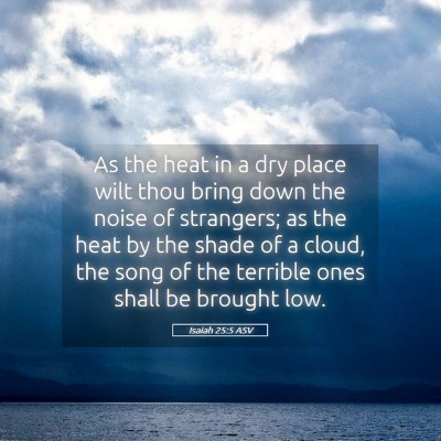 Picture 05 - Isaiah 25:5 ASV - As the heat in a dry place wilt thou bring down - Bible Verse Picture