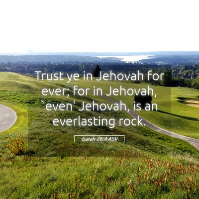 Picture 05 - Isaiah 26:4 ASV - Trust ye in Jehovah for ever; for in Jehovah, - Bible Verse Picture
