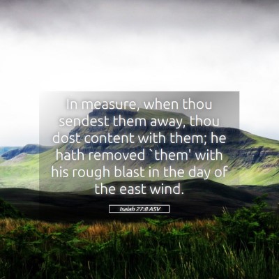 Picture 05 - Isaiah 27:8 ASV - In measure, when thou sendest them away, thou - Bible Verse Picture