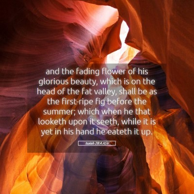 Picture 05 - Isaiah 28:4 ASV - and the fading flower of his glorious beauty, - Bible Verse Picture