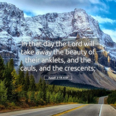 Picture 05 - Isaiah 3:18 ASV - In that day the Lord will take away the beauty of - Bible Verse Picture