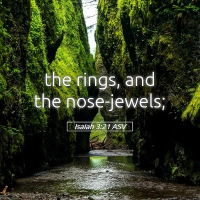 Picture 05 - Isaiah 3:21 ASV - the rings, and the - Bible Verse Picture