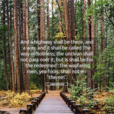 Picture 05 - Isaiah 35:8 ASV - And a highway shall be there, and a way, and it - Bible Verse Picture