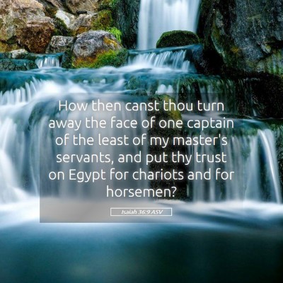 Picture 05 - Isaiah 36:9 ASV - How then canst thou turn away the face of one - Bible Verse Picture