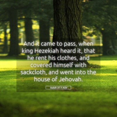 Picture 05 - Isaiah 37:1 ASV - And it came to pass, when king Hezekiah heard it, - Bible Verse Picture
