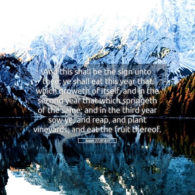 Picture 05 - Isaiah 37:30 ASV - And this shall be the sign unto thee: ye shall - Bible Verse Picture