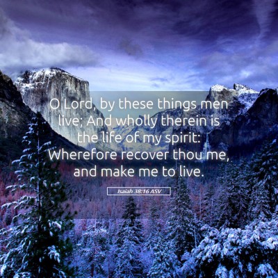 Picture 05 - Isaiah 38:16 ASV - O Lord, by these things men live; And wholly - Bible Verse Picture